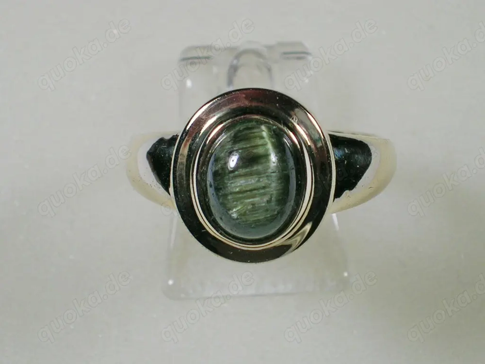 NEU: Ring Größe 19 - 60 585 Gold mit Katzenaugen-Turmalin