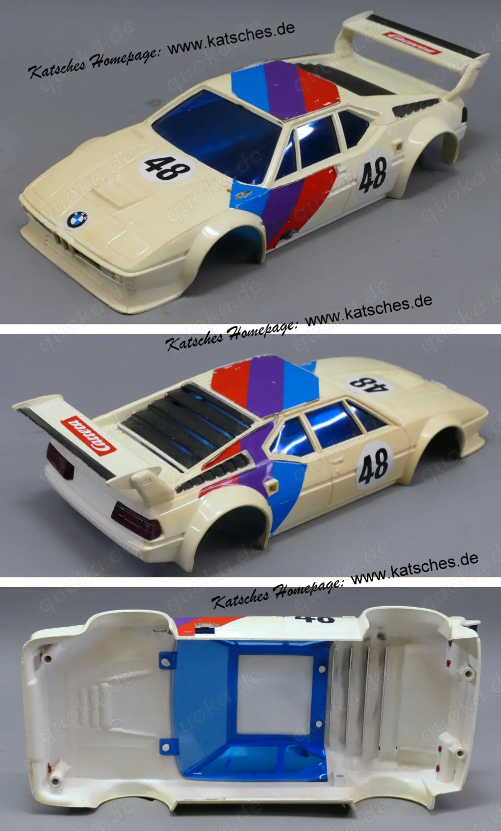 BMW M1 Karosse Carrera Structo a.f. Carrera 124 Chassis Rar