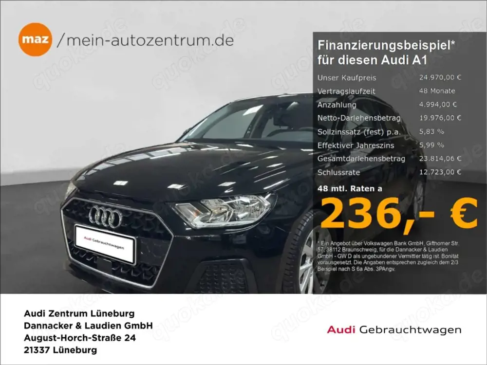 Audi A1 Sportback 30 1.0 TFSI advanced Alu Smartphone Inte