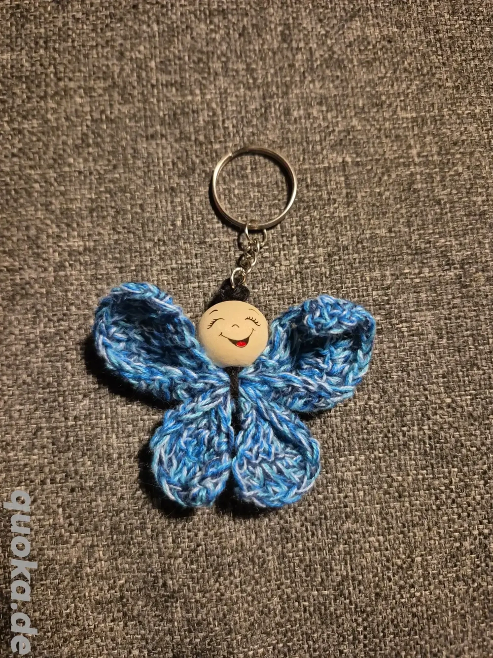 Schmetterling Anhänger mit Gesicht handmade 