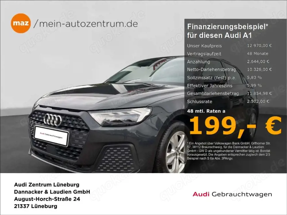 Audi A1 Sportback 25 1.0 TFSI Alu LED Virtual-Cockpit Temp