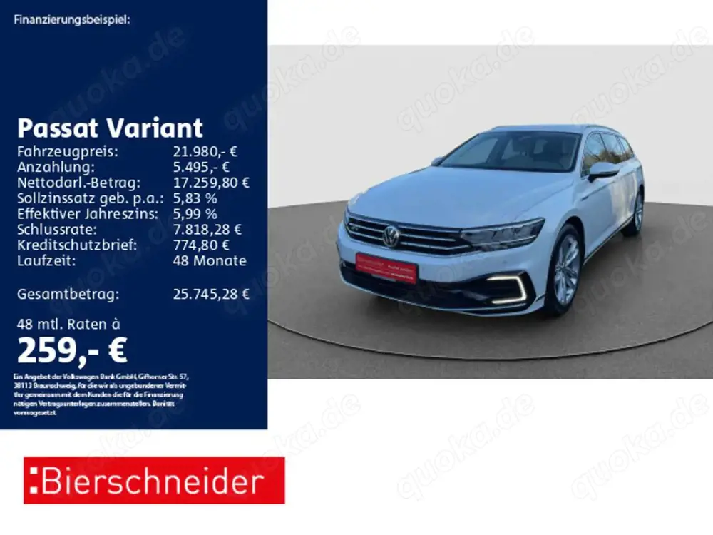 Volkswagen Passat Variant 1.4 TSI DSG GTE AHK STAND LEDER C