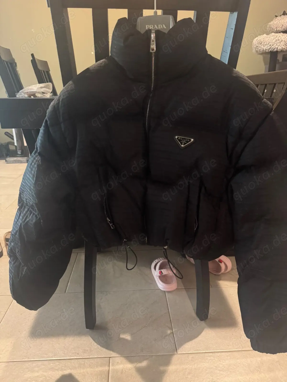 Prada Re-Nylon Kurze Doudoule Schwarz