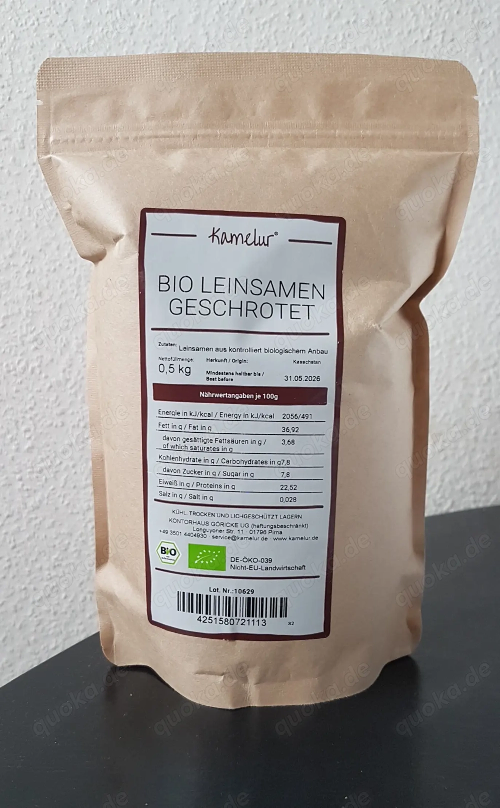 Bio Leinsamen geschrotet von Kamelur