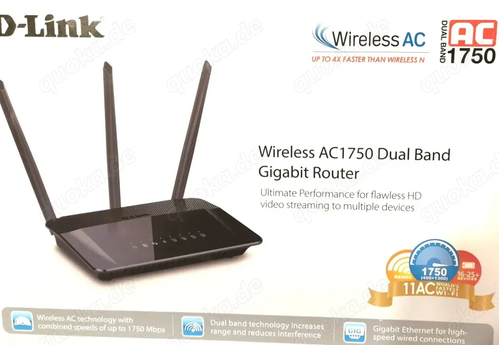 Router D-Link Wireless AC1750 Dualband Gigabit Router