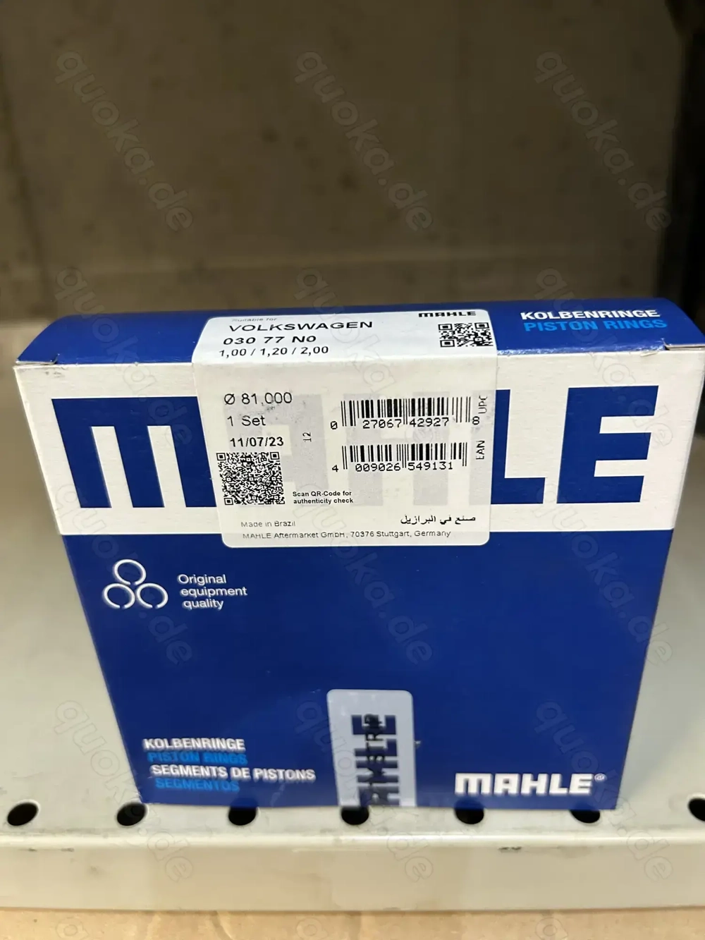 MAHLE 030 77 N0 Kolbenringsatz