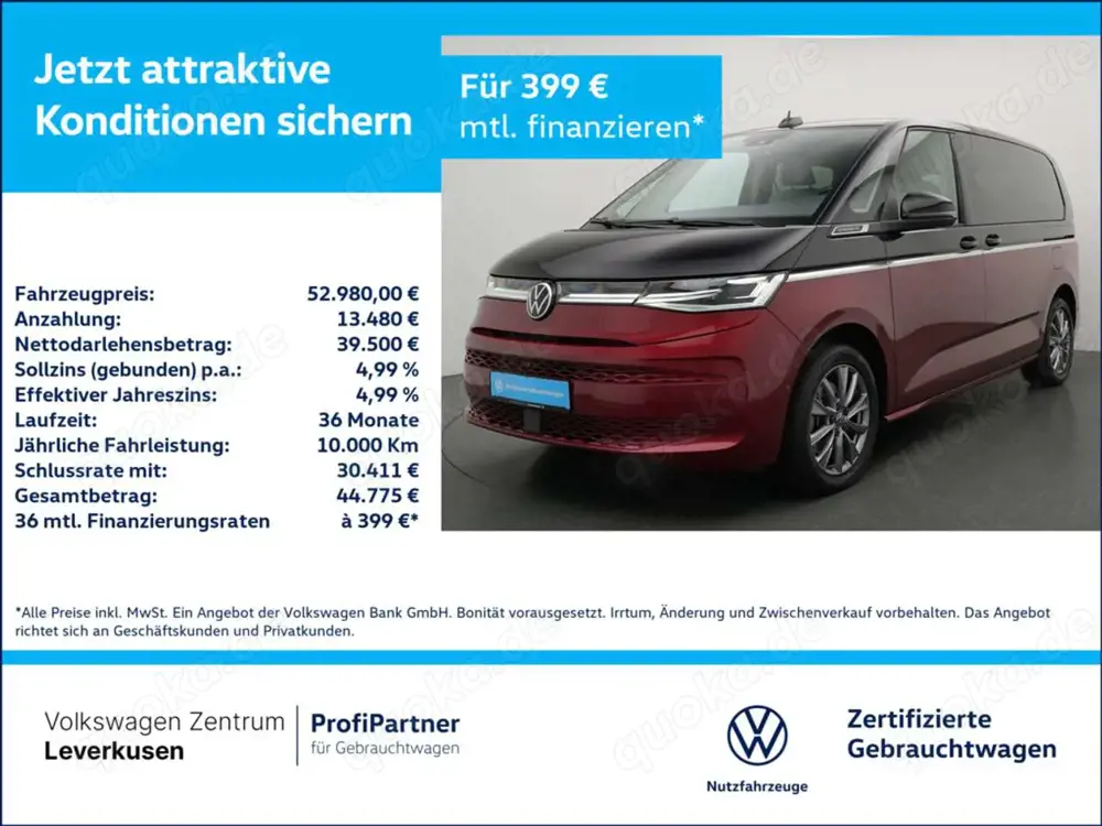 Volkswagen T7 Multivan Energetic PANO MATRIX H/K LEDER ACC