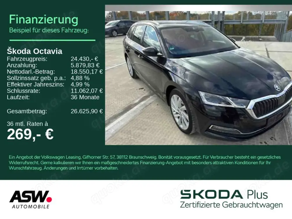 Skoda Octavia Combi Style 2,0TDI DSG Navi HUD AHK Pano