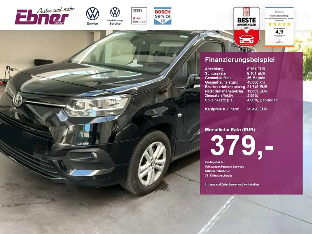 Toyota Proace City Verso L1 EXECUTIVE 1.2T 130PS AG8 AHK+KAMERA+ACC+N