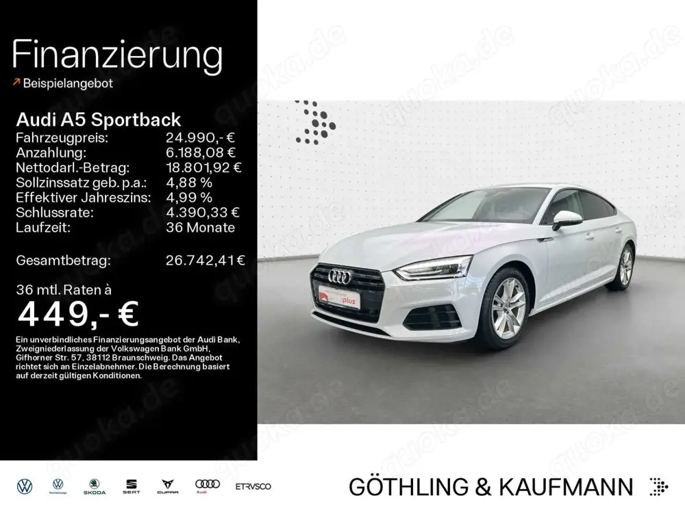 Audi A5 2.0 TFSI S tro*Xenon*Smartphone Int