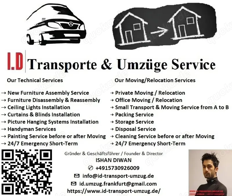 I.D Moving Frankfurt am Main Professional, reliable, MOVE & furniture assembly, installation