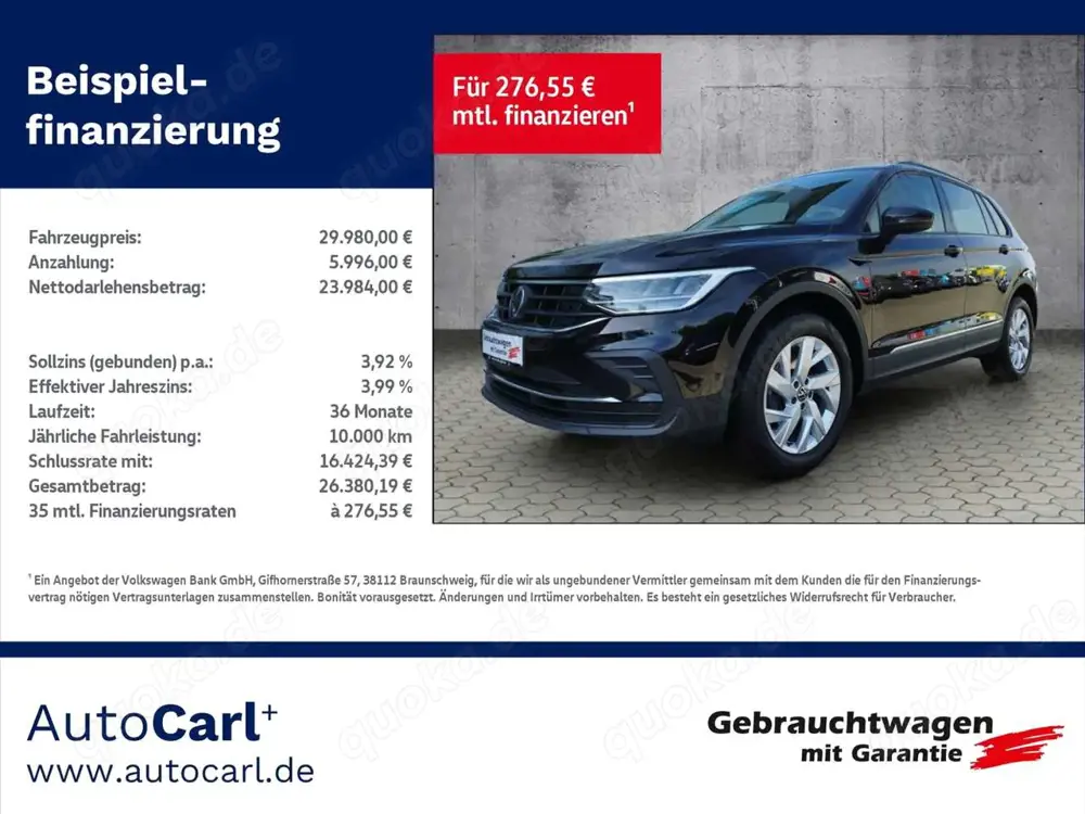 Volkswagen Tiguan Life 2.0 TDI DSG 4M BusinessPrem./SHZ Allrad KLIM