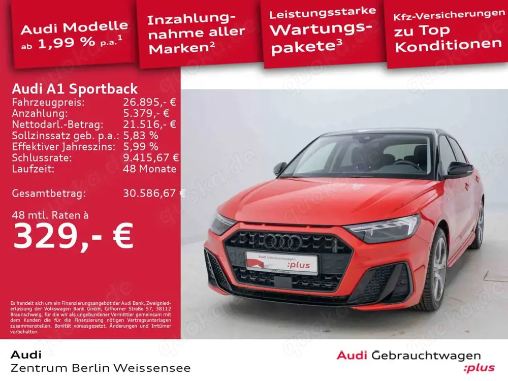 Audi A1 40 TFSI S-TRO*S-LINE*LED*RFK*APP*AC