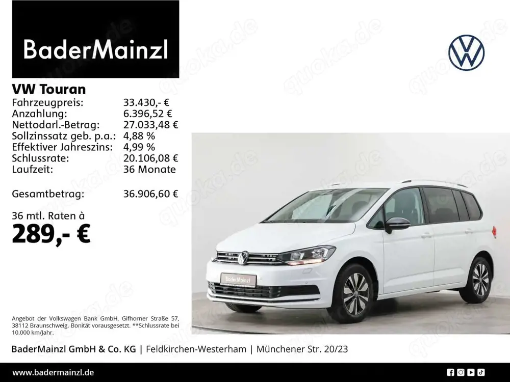 Volkswagen Touran 1.5 TSI DSG Goal 7-Sitz Kamera Navi ACC