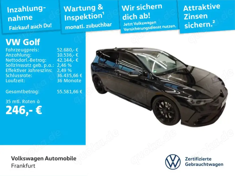 Volkswagen Golf VIII 2.0 TSI DSG 4Motion R Black Edition Na