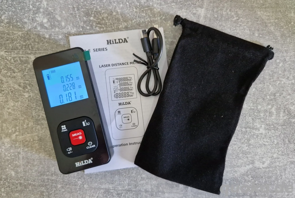 Profi Laser Distanzmesser 50 Meter USB LCD Tester Neu 