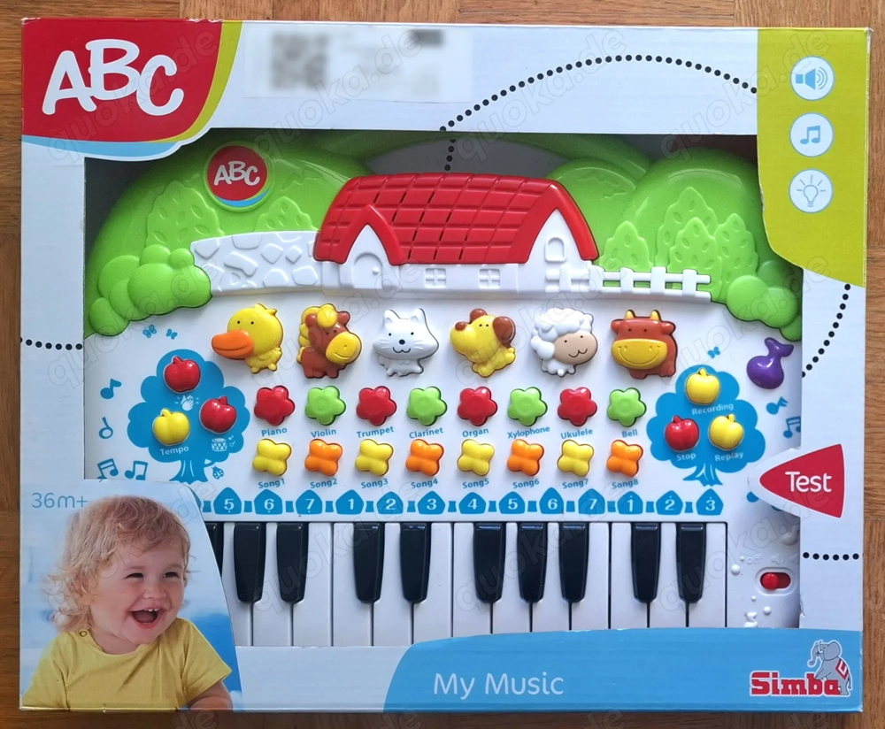 Simba ABC My Music Keyboard mit Tierstimmen