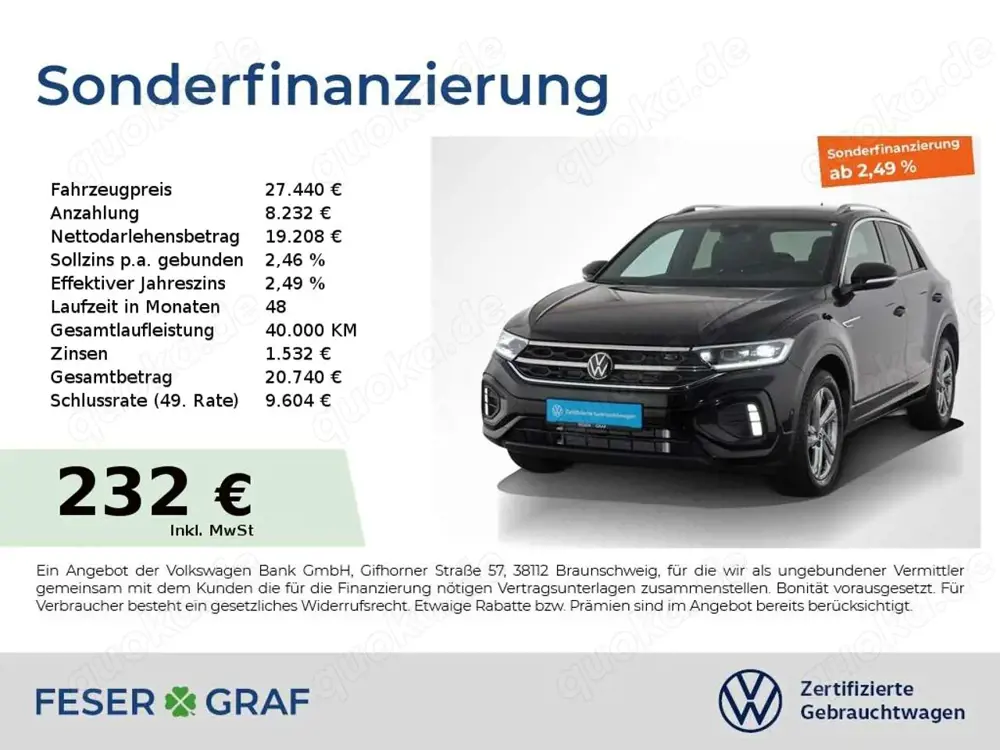 Volkswagen T-Roc 1.0TSI R-Line AHK LED Business+Sport-Paket