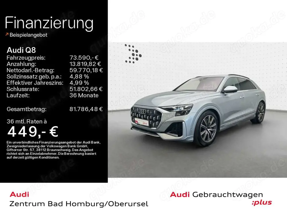 Audi Q8 TFSI e 55 e quattro*S line*HeadUp*Tour*Matrix