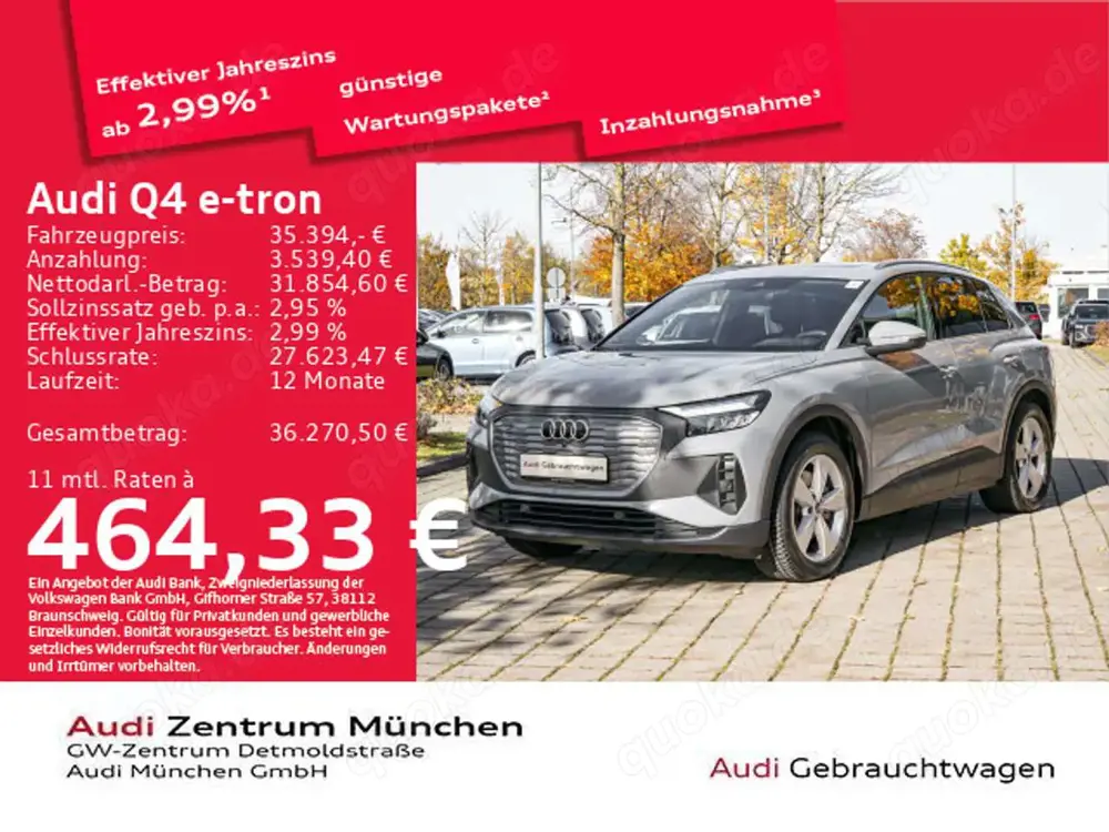 Audi Q4 e-tron 40 Pano/ACC/Virtual/Navi+