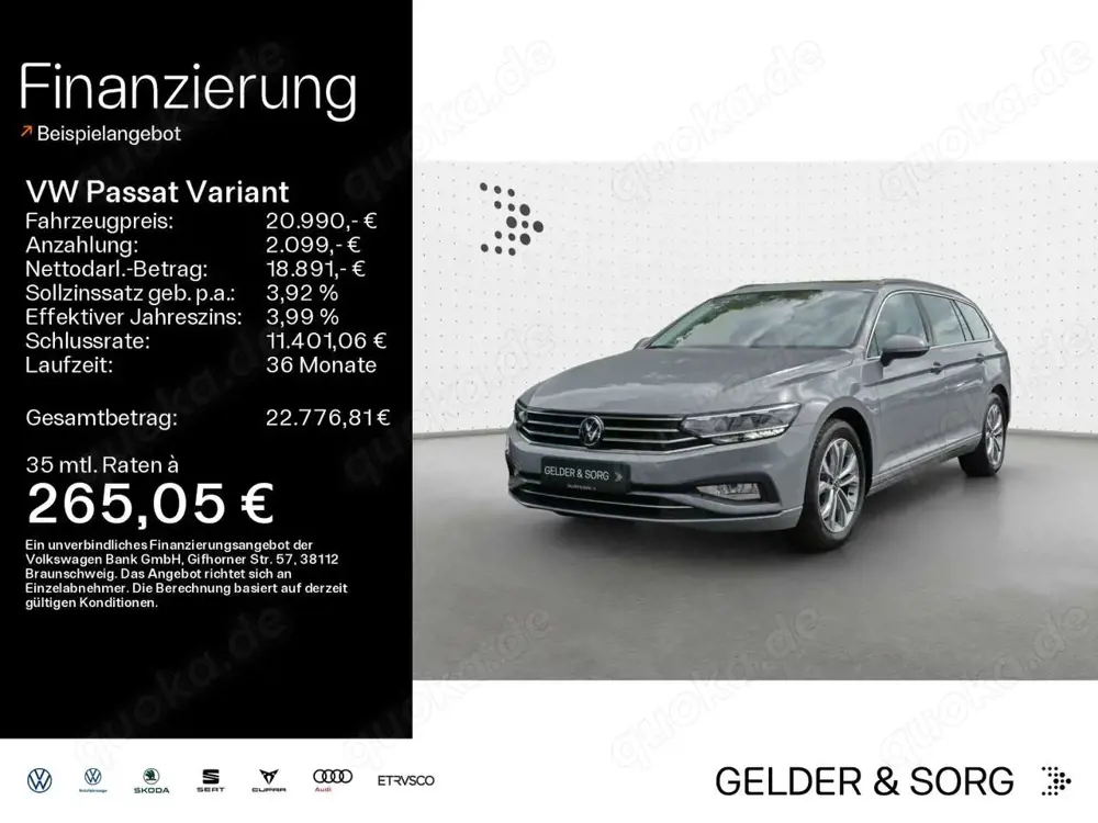 Volkswagen Passat Variant Business 2.0 TDI Pano*RFK*LED*AHK