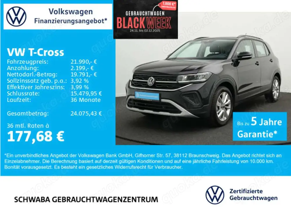 Volkswagen T-Cross Life 1.0 TSI *LED*VIRTUAL*ACC*LANE*17"*