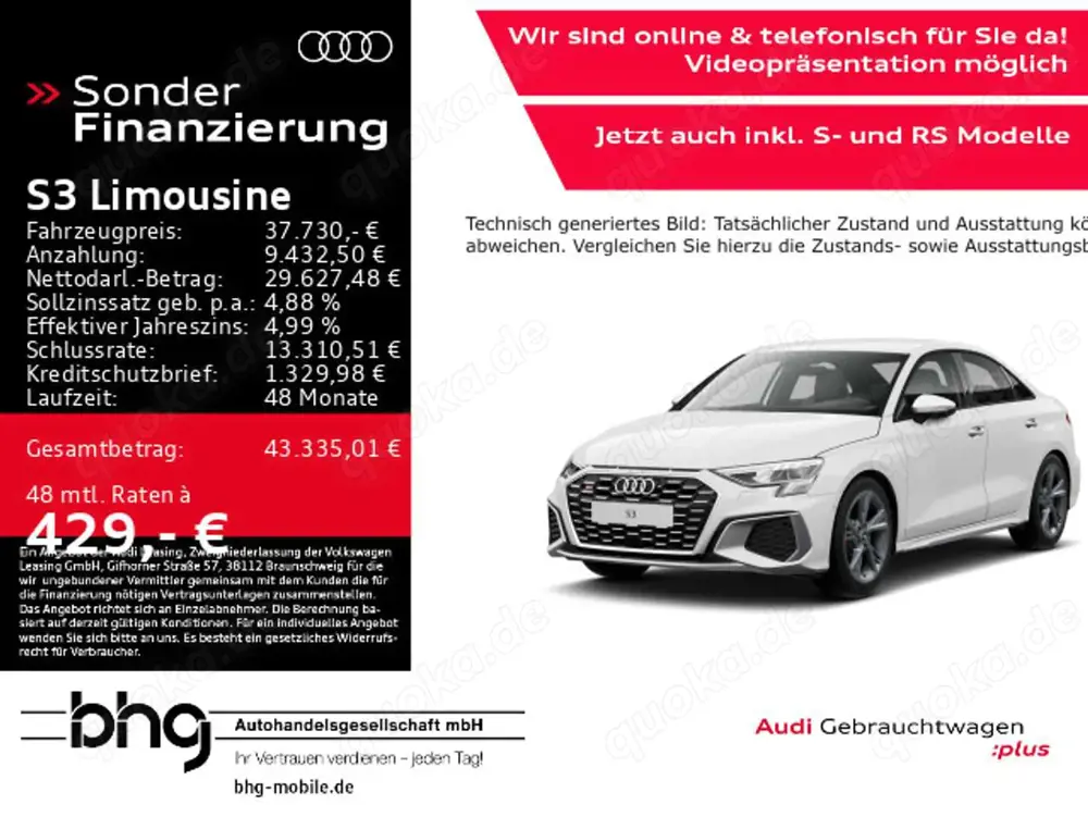 Audi S3 Business Virtual Navi AmbientePlus