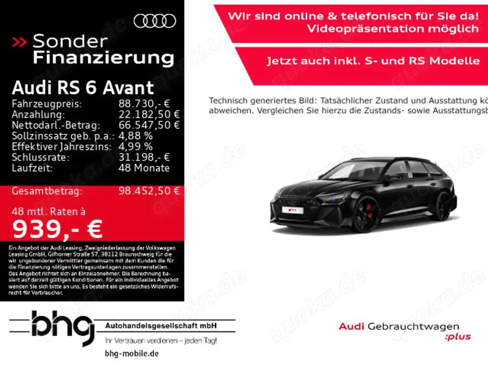 Audi RS6 RS6 Avant 4.0 TFSI quattro tiptronic