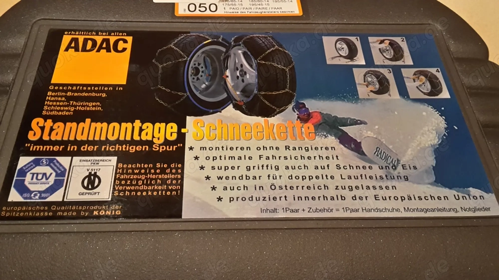 Schneeketten (Standmontage) Größe 50 12 MM