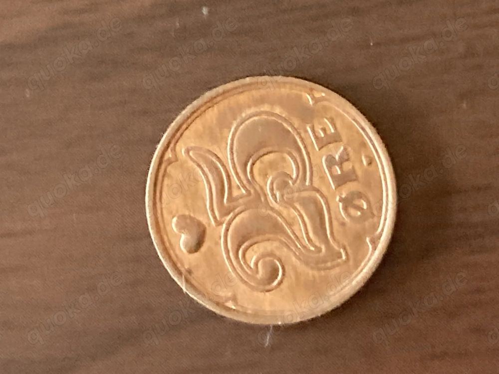 Münze Münzen Umlaufmünze Dänemark 25 Öre 1994