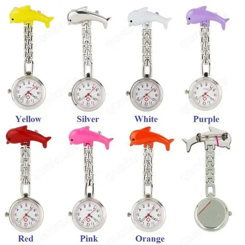 GWK-472.1 Schwesternuhr Pulsuhr Kitteluhr Kasak Uhr Rotkreuzuhr Nurse Watch Delphin