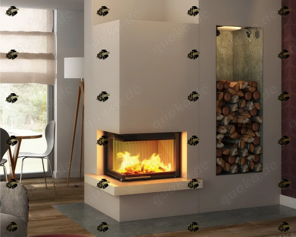 Kaminbausatz  IMPERIAL MEDIUM b Smart 2LXTh 7KW Ofen Kamin L-Form Bausatz Neu Hajduk LDF-Kamine