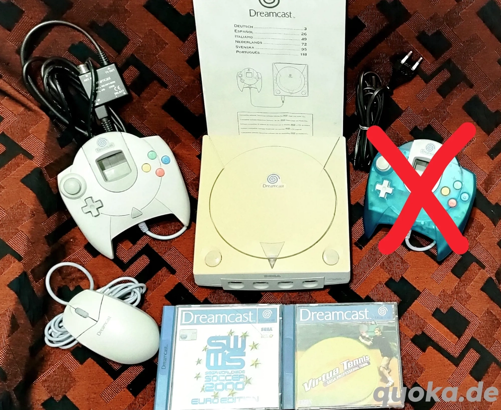 Sega Dreamcast +2Spiele 1Controller und Maus
