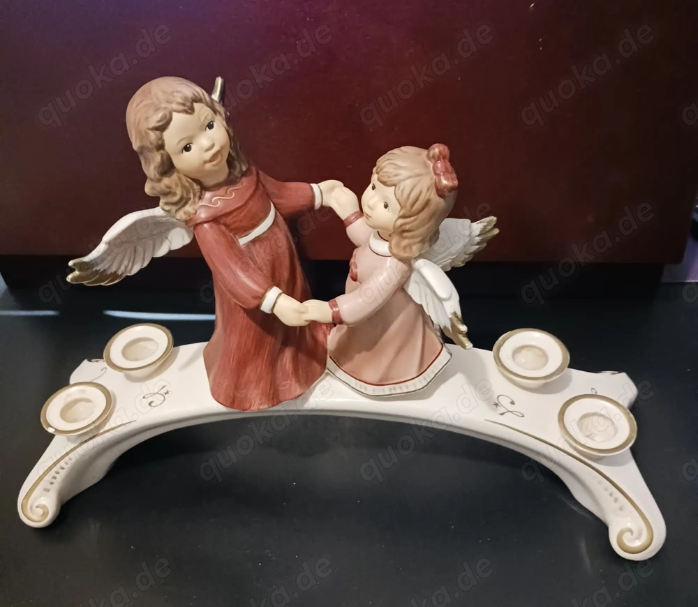 Goebel- Engelbrücke mit 2 tanzenden Engeln - gebraucht-