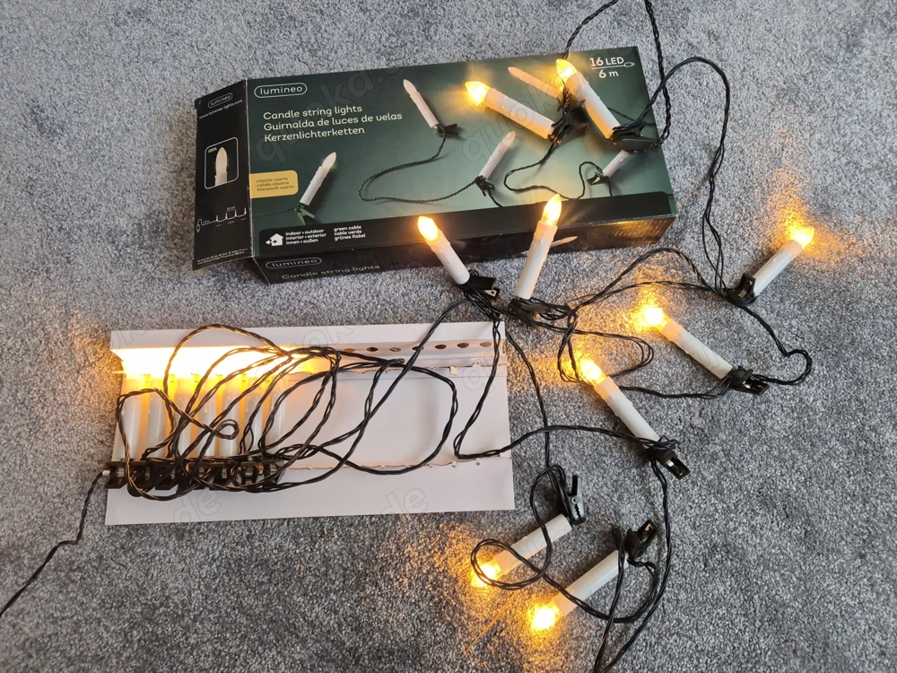 LED Lichterkette neuwertig 16 Lämpchen warmweiß