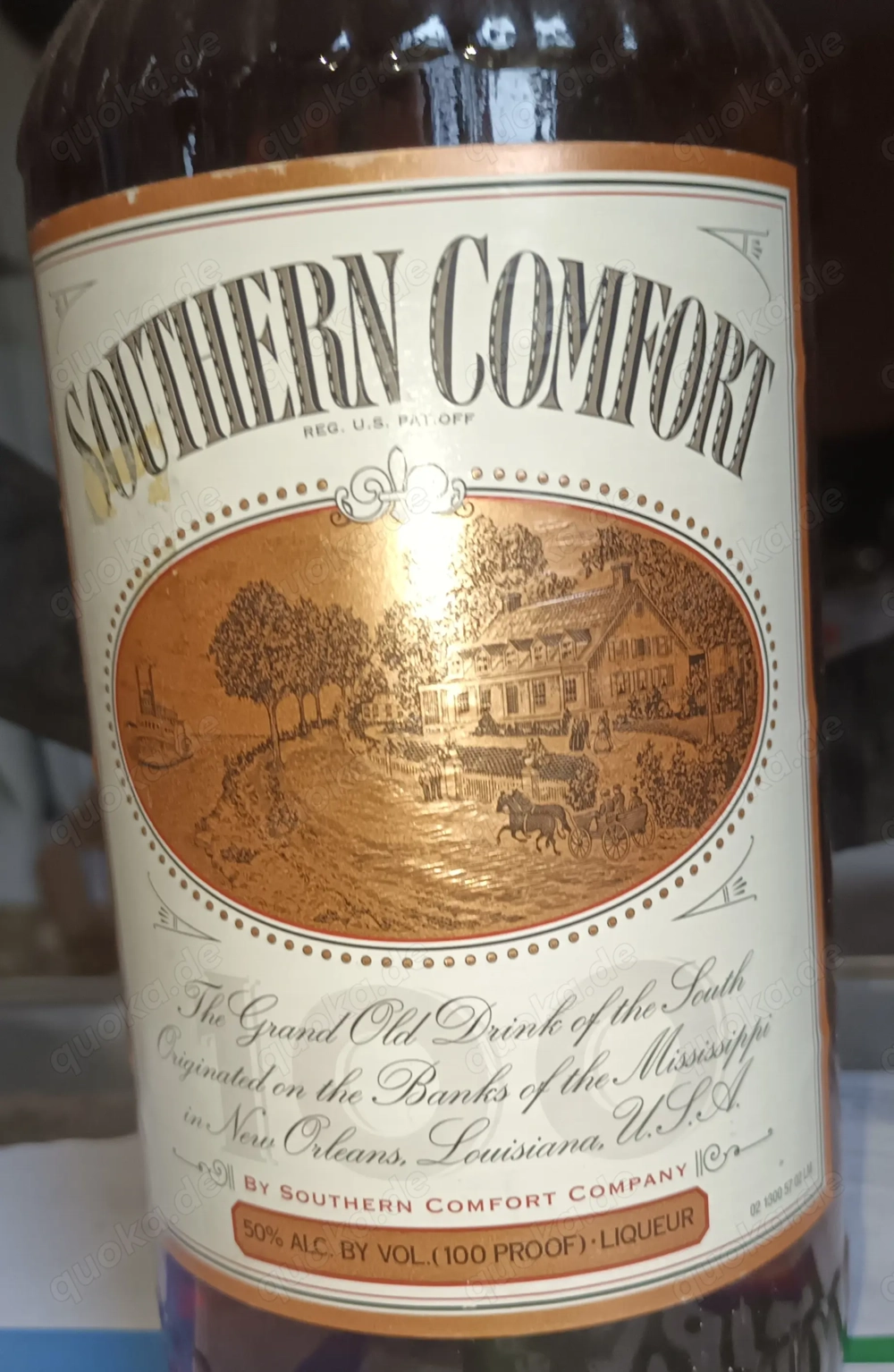 Southern Comfort 100% proof 1 Liter  Rarität (50% Alkohol).  Ungeöffnet