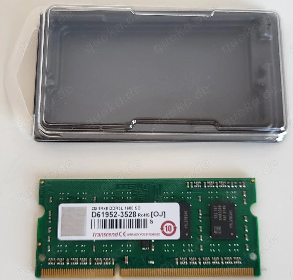 Transcend 2GB 1Rx8 DDR3L 1600 SO-DIMM PC3-12800 - 1 Stück