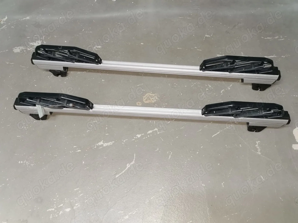 Original BMW - Dachträger mit abschließbaren Skihalterungen und Erhöhung Querträger für Reling