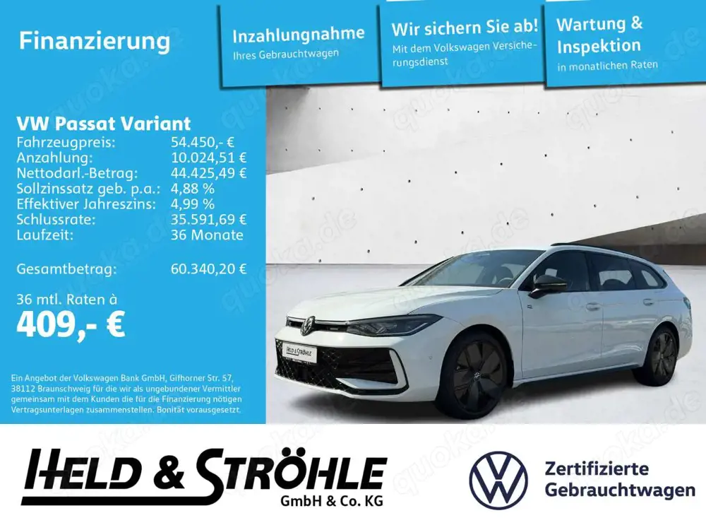Volkswagen Passat Variant R-Line Black 2.0 TDI DSG AHK 19"