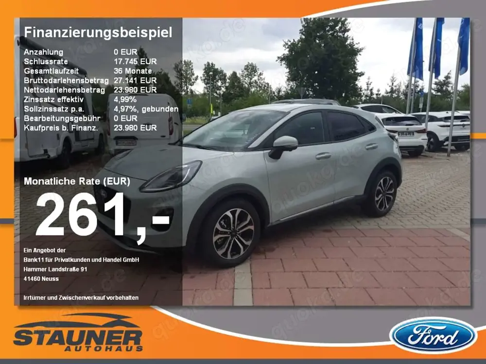 Ford Puma 1.0 EcoBoost ACC Kamera NAVI LED SHZ