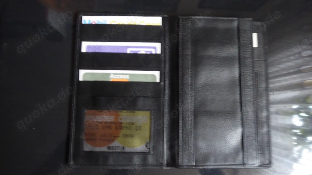 Brieftasche und Geldbörse echt Leder schwarz