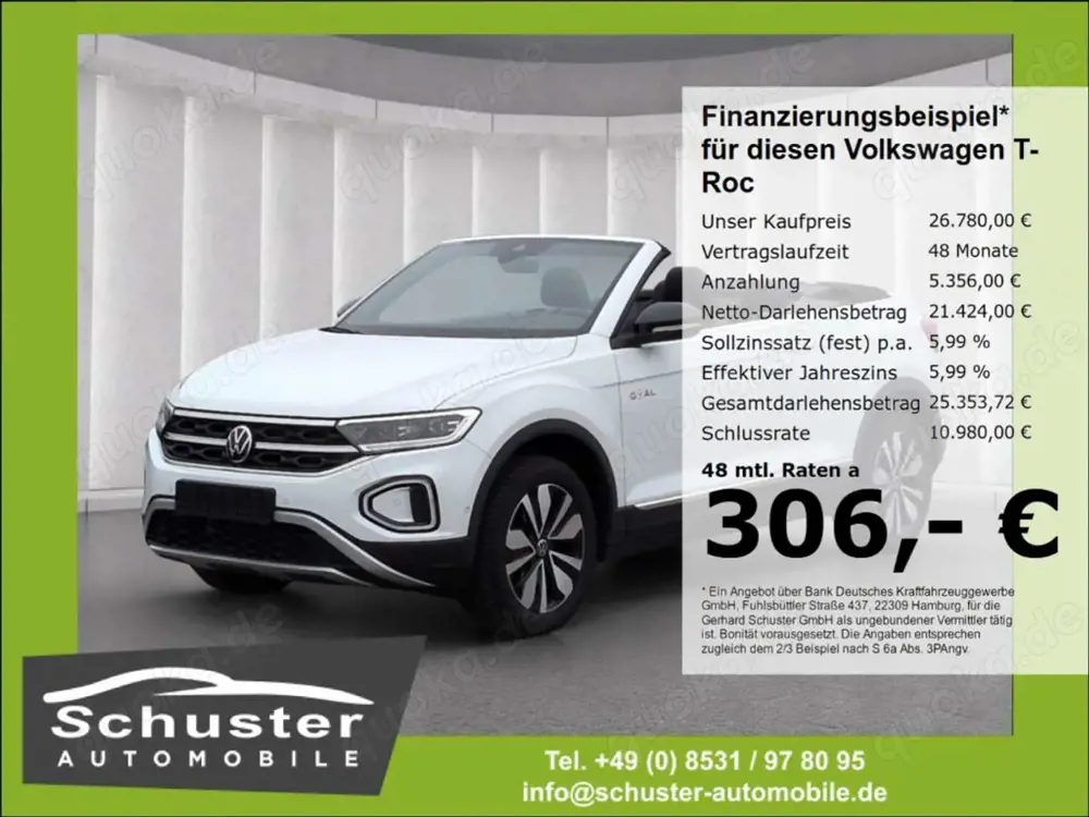 Volkswagen T-Roc Cabrio GOAL 1.0TSI*LED+ ACC R-Kam Navi SHZ