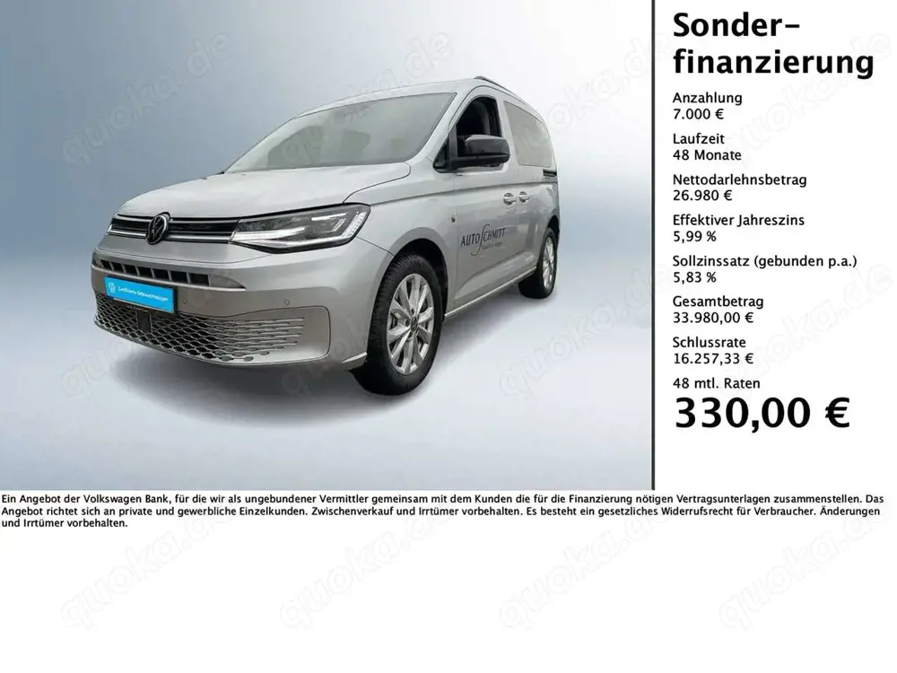 Volkswagen Caddy Life 1.5 TSI MATRIX-LED+ACC+PDC+HU/AU NEU