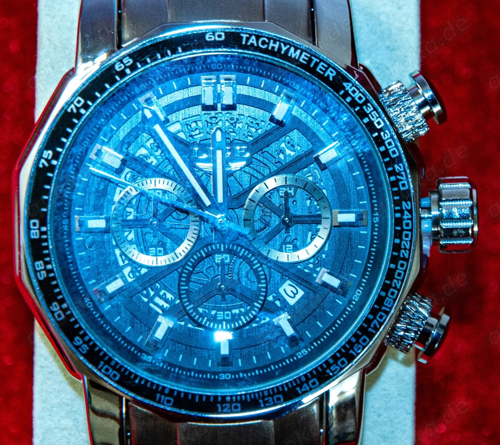 LIGE Chronograph Armbanduhr   3 ATM wasserdicht   Datum & Tag