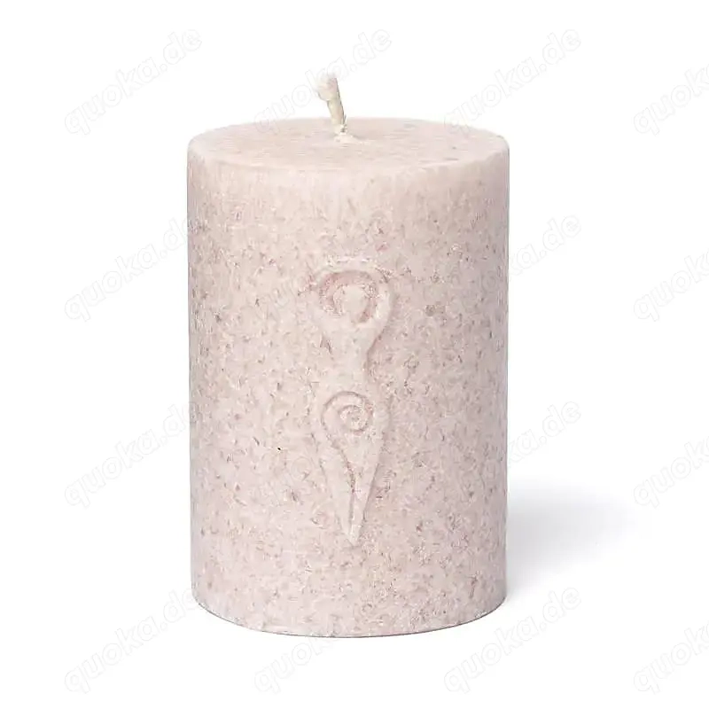Geprägte Kerze Göttin Stearin rosa, Lebensblume, violett