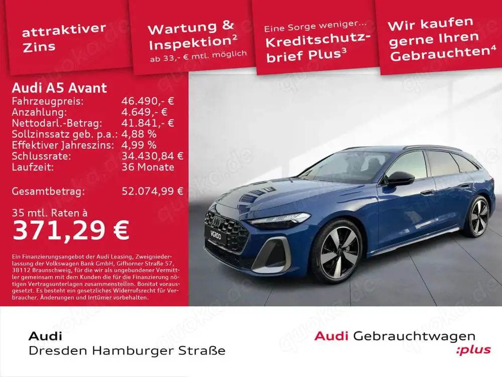 Audi A5 edition one TFSI S tronic S-Line AHZV