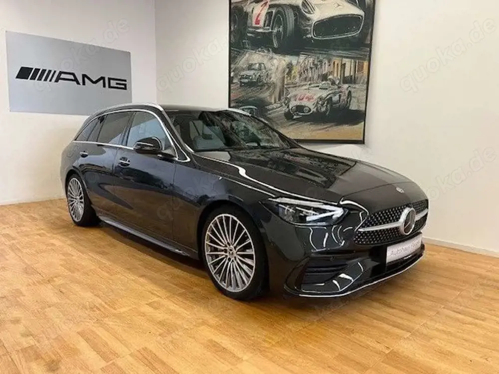 Mercedes-Benz C 300 d T AMG-Line Leder grau 19 Zoll MBUX