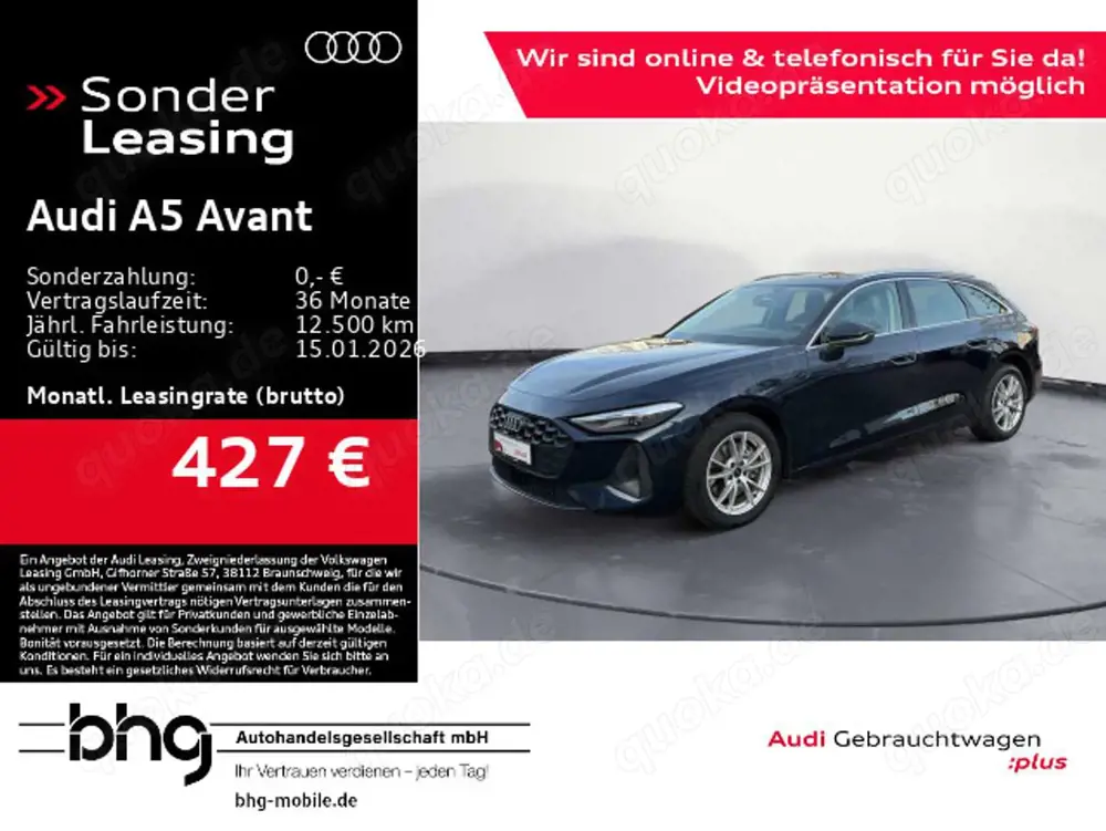 Audi A5 TFSI LED/ACC/Interface/Kamera/Assist/uv