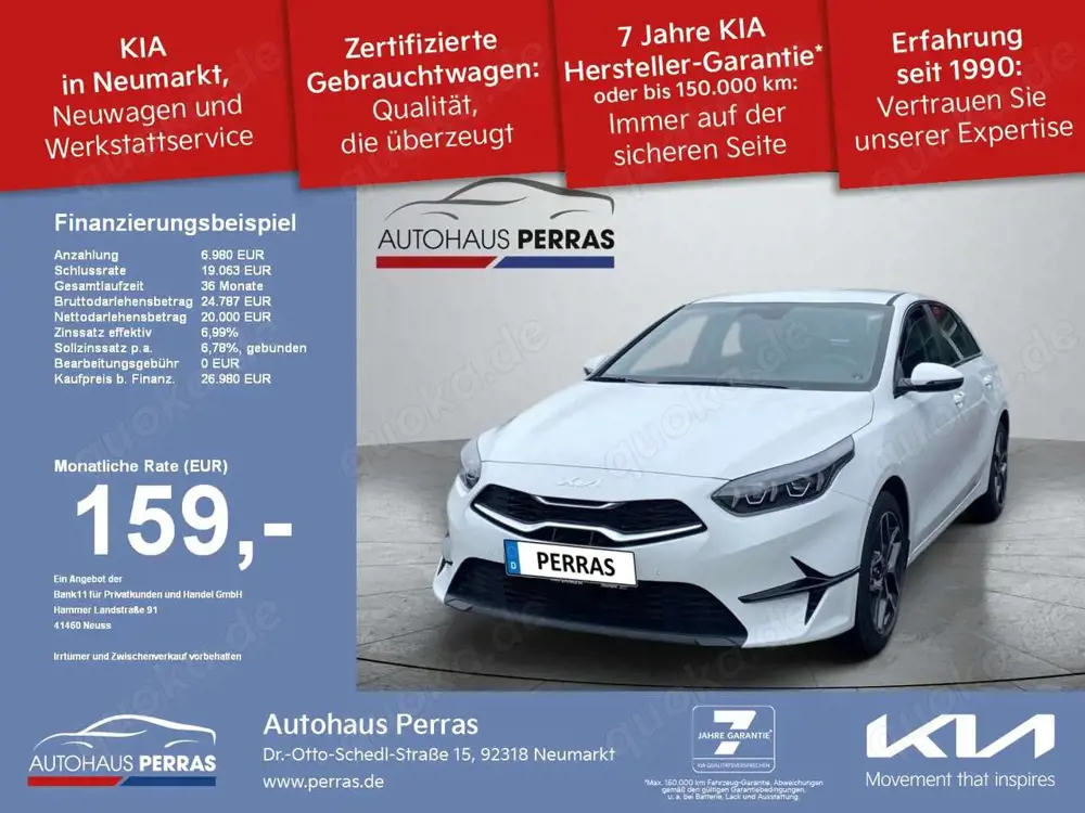 Kia Ceed / cee'd Ceed Spirit, Technologie 1.5T 140 DCT7 Parksensore