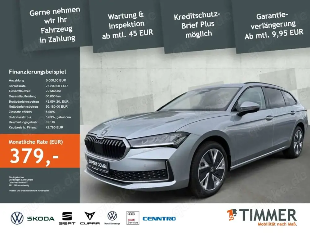 Skoda Superb Combi Selection 2.0 TDI AHK*Navi*ACC*RFK*SHZ*Kess